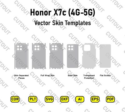 Honor X7c 5G-4G Vector Skin Cut Files