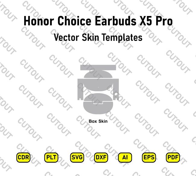 Honor Choice Earbuds X5 Pro Vector Skin Cut Files