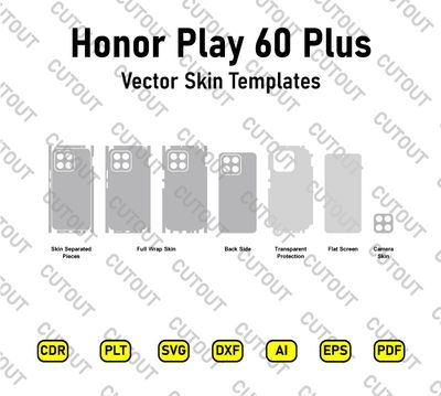 Honor Play 60 Plus Vector Skin Cut Files