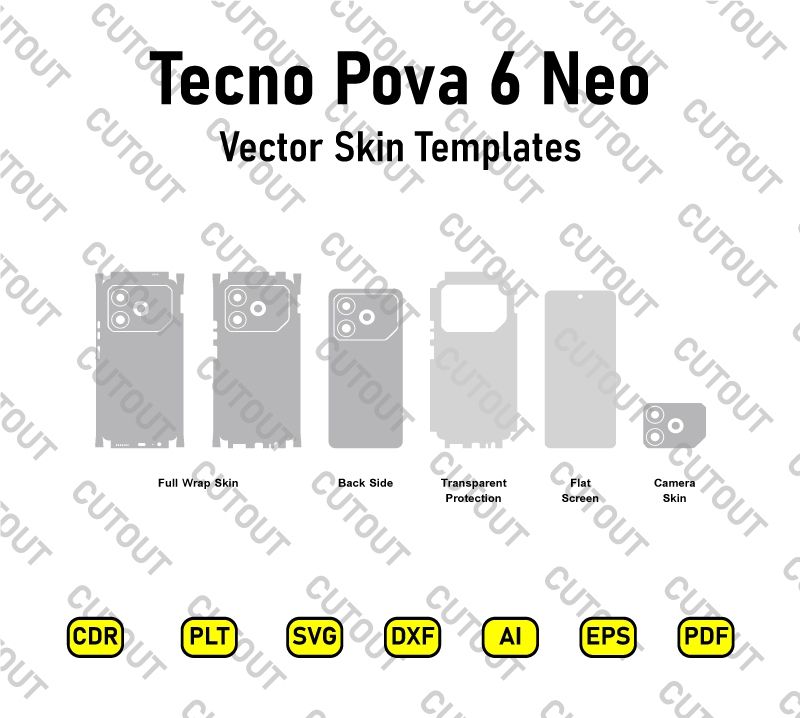 Tecno Pova 6 Neo Vector Skin Cut Files