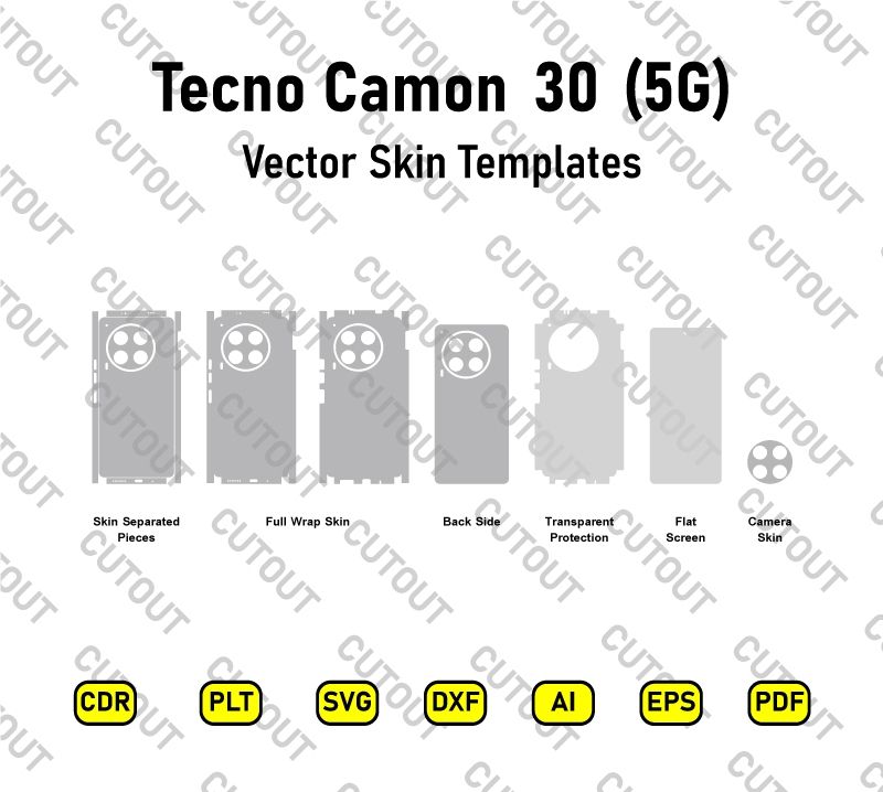 Tecno Camon 30 5G Vector Skin Cut Files