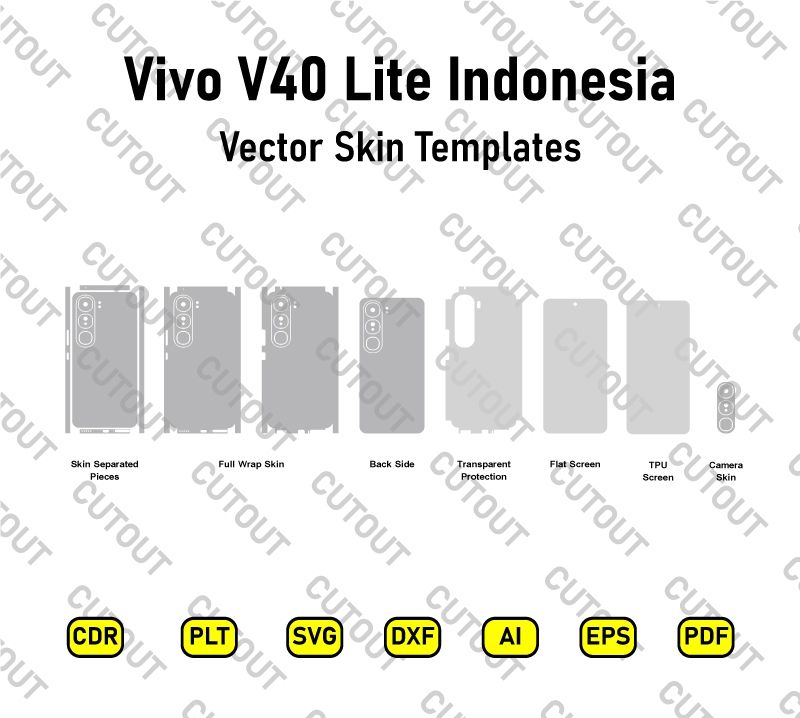 Vivo V40 Lite Indonesia 5G-4G Vector Skin Cut Files