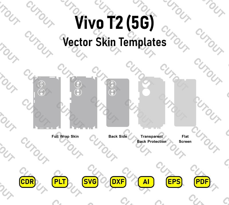 Vivo T2 5G Vector Skin Cut Files