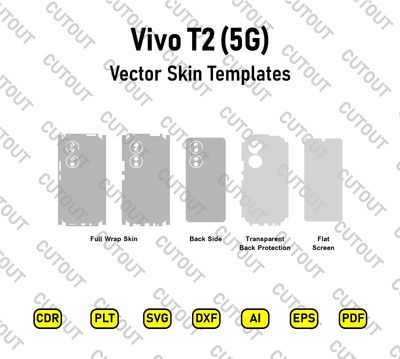 Vivo T2 5G Vector Skin Cut Files