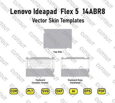 Lenovo Ideapad Flex 5 14ABR8 Vector Skin Cut Files