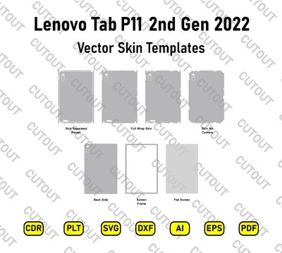 Lenovo Tab P11 2nd Gen 2022 Vector Skin Cut Files