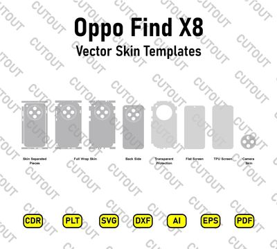 Oppo Find X8 Vector Skin Cut Files