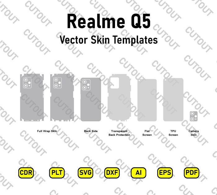 Realme Q5 Vector Skin Cut Files