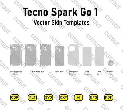 Tecno Spark Go 1 Vector Skin Cut Files