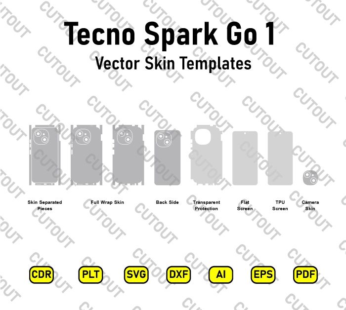 Tecno Spark Go 1 Vector Skin Cut Files