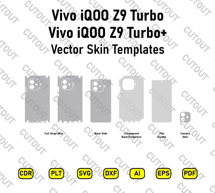 Vivo Z9 Turbo/Vivo iQOO Z9 Turbo+ Vector Skin Cut Files