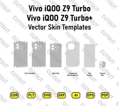 ​Vivo Z9 Turbo-Vivo iQOO Z9 Turbo+ Vektor-Skin-Schnittdateien