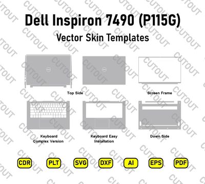 Dell Inspiron 7490 (P115G) Vector Skin Cut Files