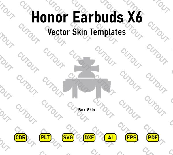 Honor Earbuds X6 Vector Skin Cut Files