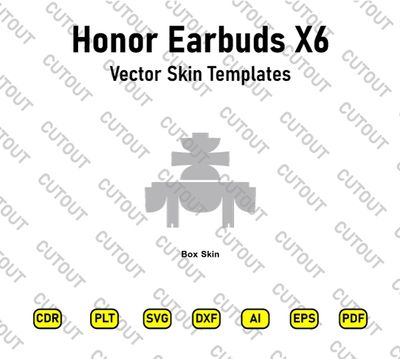 Honor Earbuds X6 Vector Skin Cut Files