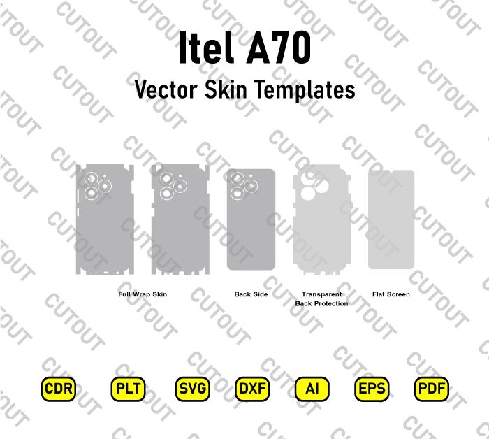 Itel A70 Vector Skin Cut Files