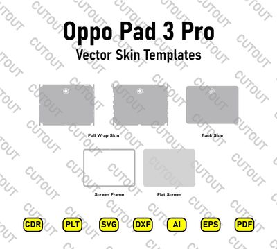 ​Archivos de corte de la carcasa vectorial para Oppo Pad 3 Pro