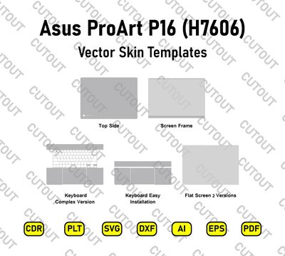 Asus ProArt P16 (H7606) Vector Skin Cut Files