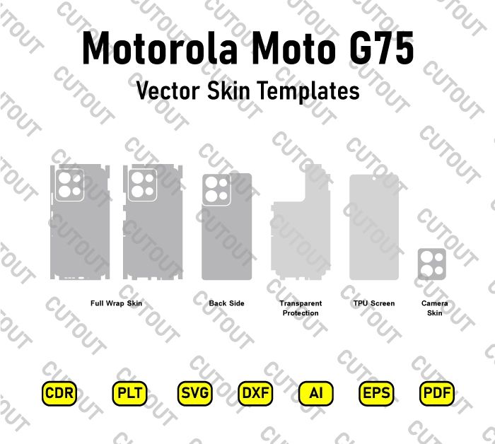 Motorola Moto G75 Vector Skin Cut Files