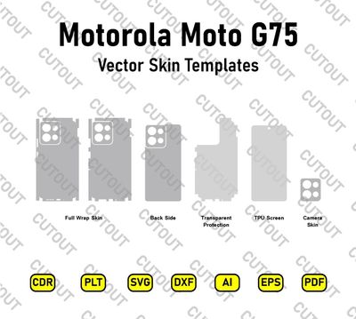 Motorola Moto G75 Vector Skin Cut Files