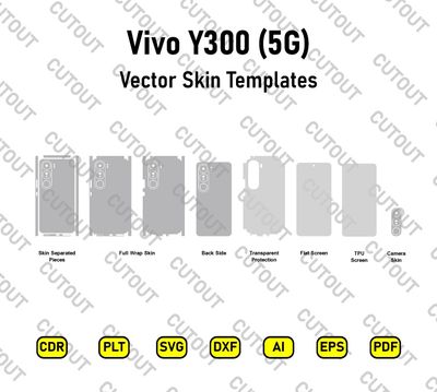 ​Archivos de corte vectorial de la carcasa para Vivo Y300 5G
