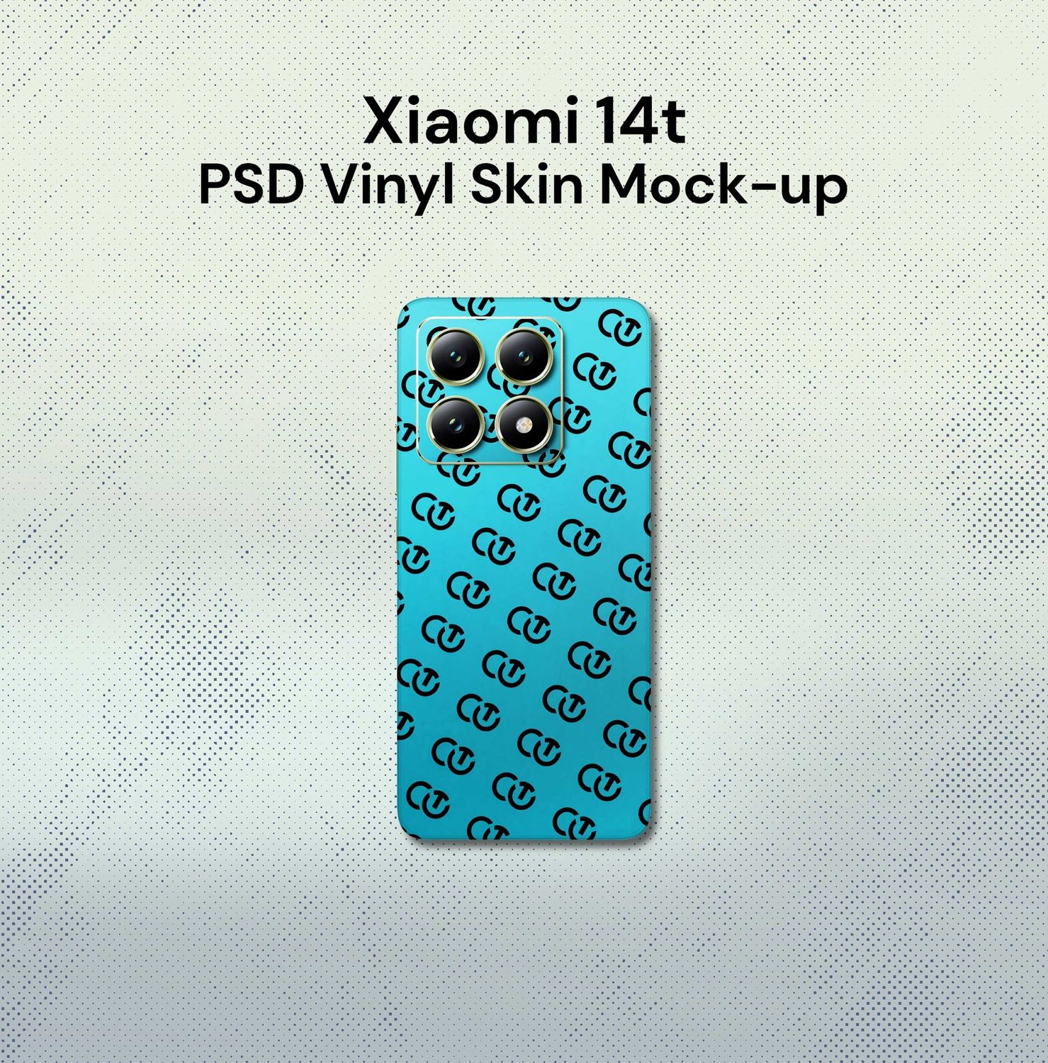 Xiaomi 14t PSD Vinyl Skin Mock-up