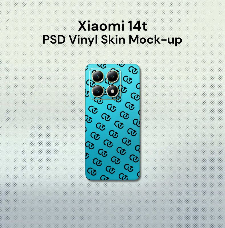 Xiaomi 14t PSD Vinyl Skin Mock-up