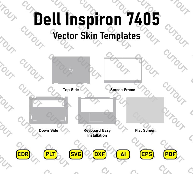 Dell Inspiron 7405 Vector Skin Cut Files
