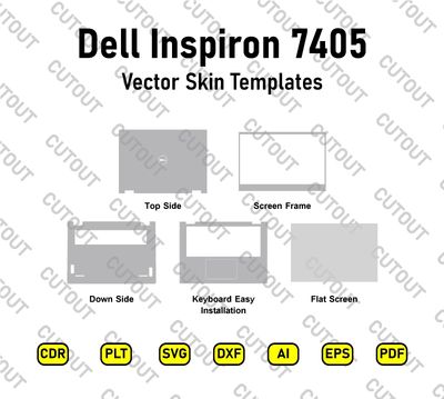 Dell Inspiron 7405 Vector Skin Cut Files
