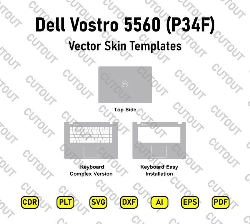 Dell Vostro 5560 (P34F) Vector Skin Cut Files
