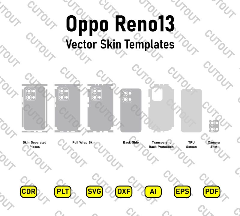 Oppo Reno 13 Vector Skin Cut Files