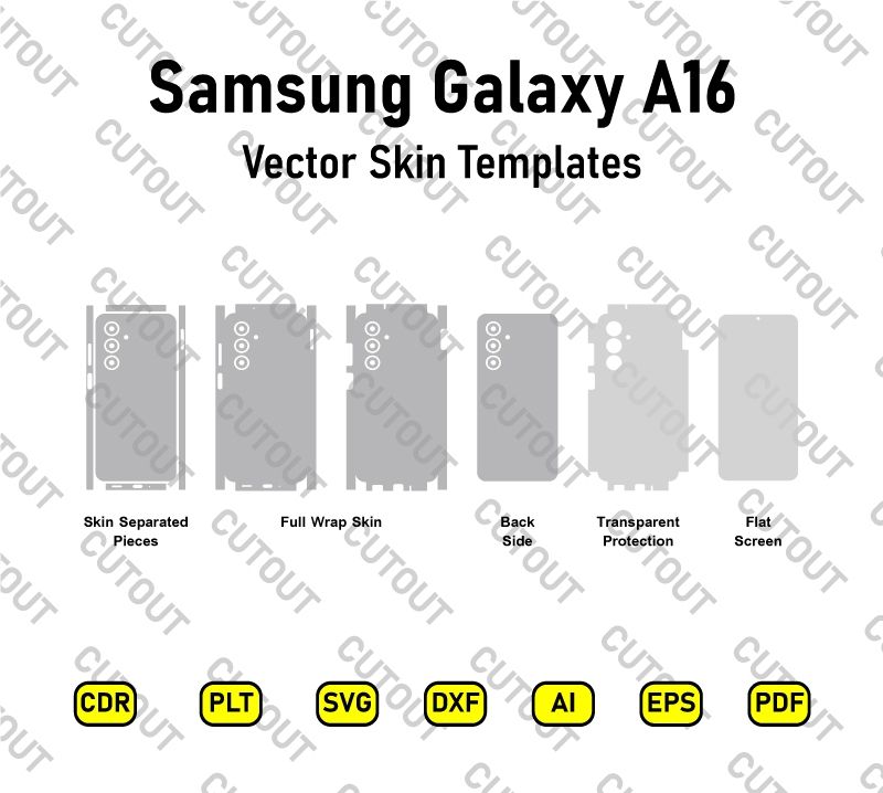 Samsung Galaxy A16 Vector Skin Cut Files