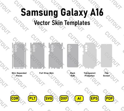 Samsung Galaxy A16 Vector Skin Cut Files