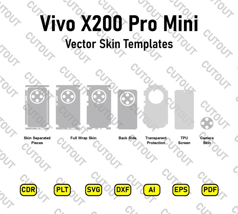 Vivo X200 Pro Mini Vector Skin Cut Files