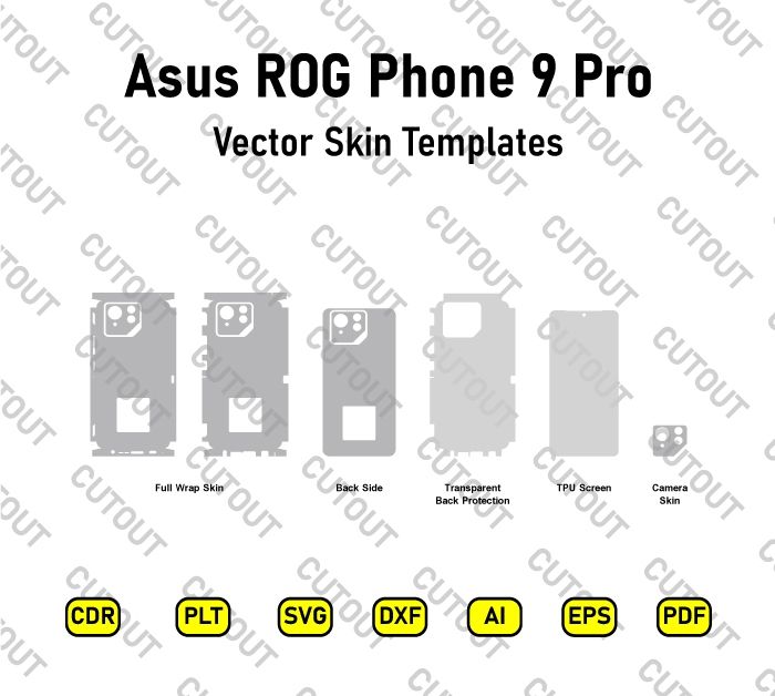Asus ROG Phone 9 Pro Vector Skin Cut Files