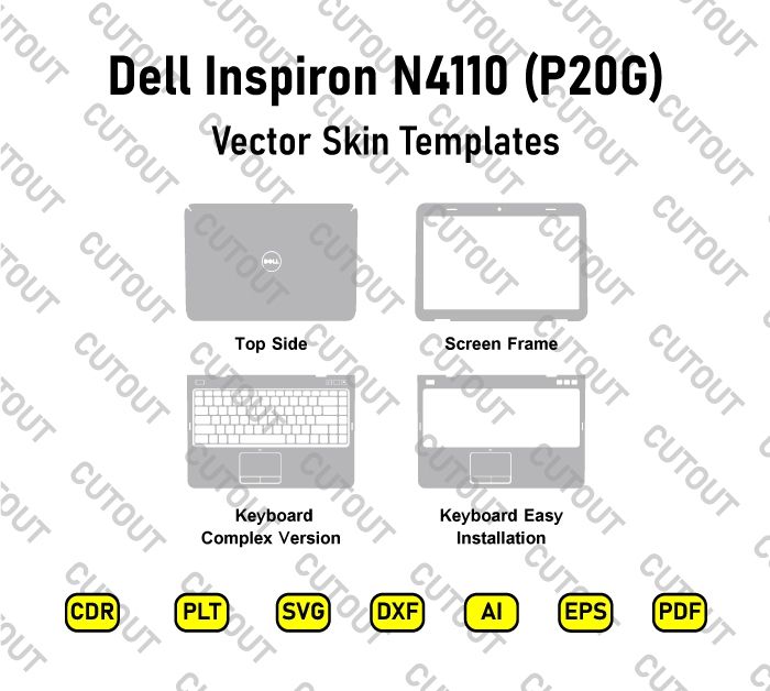 Dell Inspiron N4110 (P20G) Vector Skin Cut Files