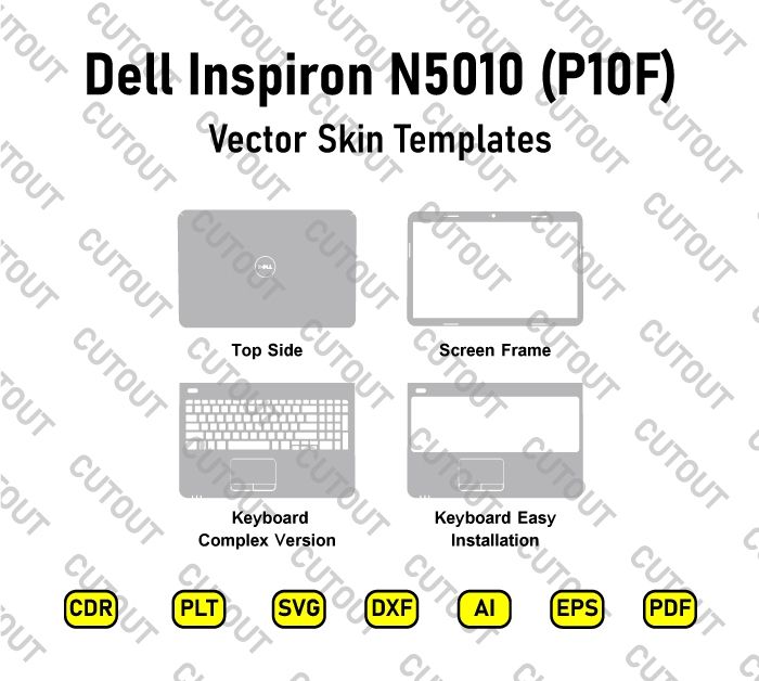 Dell Inspiron N5010 (P10F) Vector Skin Cut Files