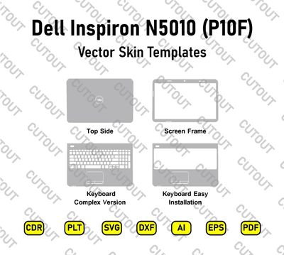Dell Inspiron N5010 (P10F) Vector Skin Cut Files