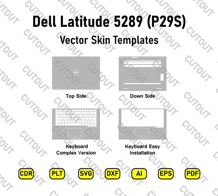Dell Latitude 5289 (P29S) Vector Skin Cut Files