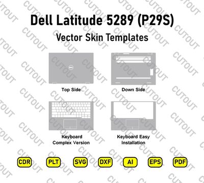 Dell Latitude 5289 (P29S) Vector Skin Cut Files