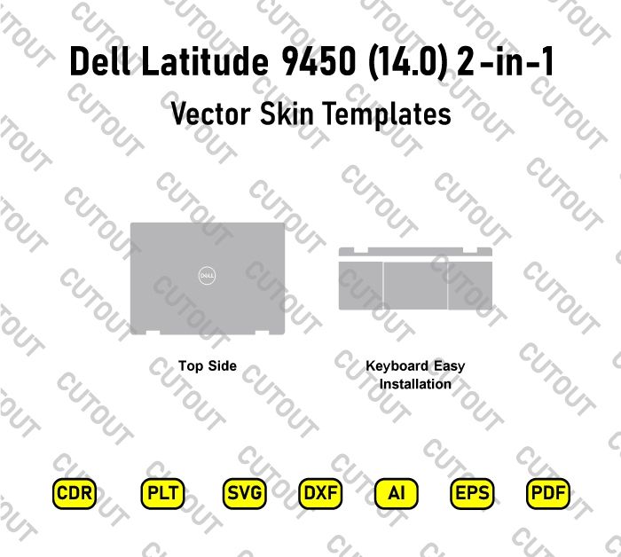 Dell Latitude 9450 14.0 2-in-1 Vector Skin Cut Files