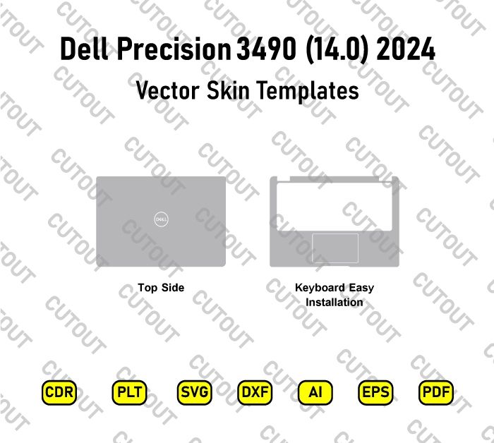 Dell Precision 3490 14.0 2024 Vector Skin Cut Files