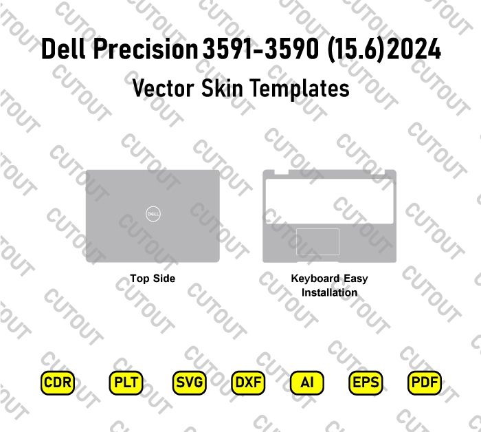 Dell Precision 3591-3590 15.6 2024 Vector Skin Cut Files