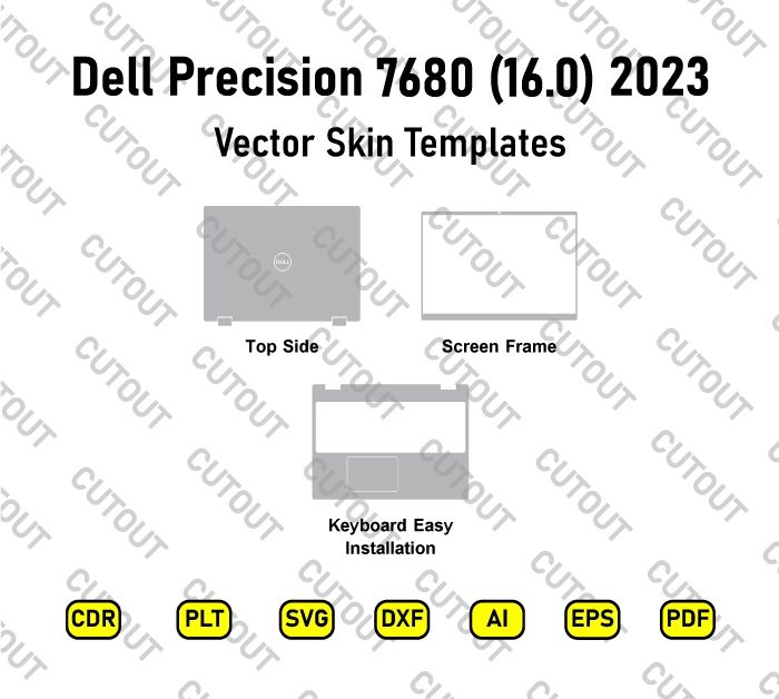 Dell Precision 7680 16 2023 Vector Skin Cut Files