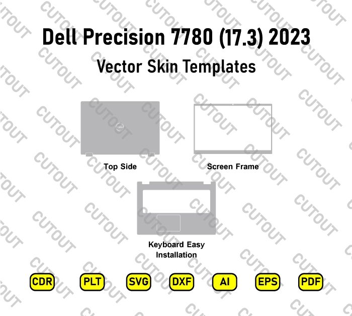 Dell Precision 7780 17.3 2023 Vector Skin Cut Files