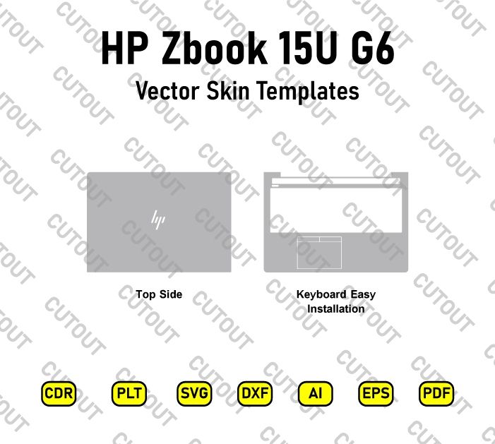 HP Zbook 15U G6 Vector Skin Cut Files