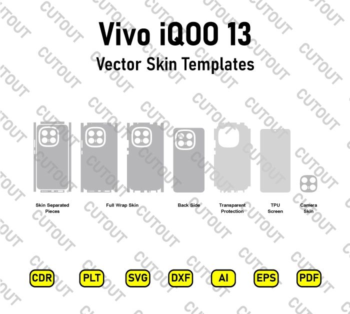 Vivo iQOO 13 Vector Skin Cut Files