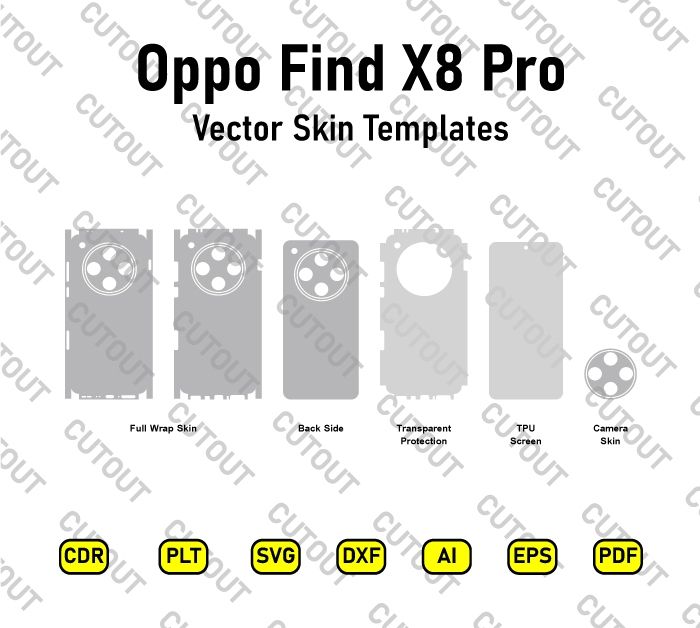 Oppo Find X8 Pro Vector Skin Cut Files
