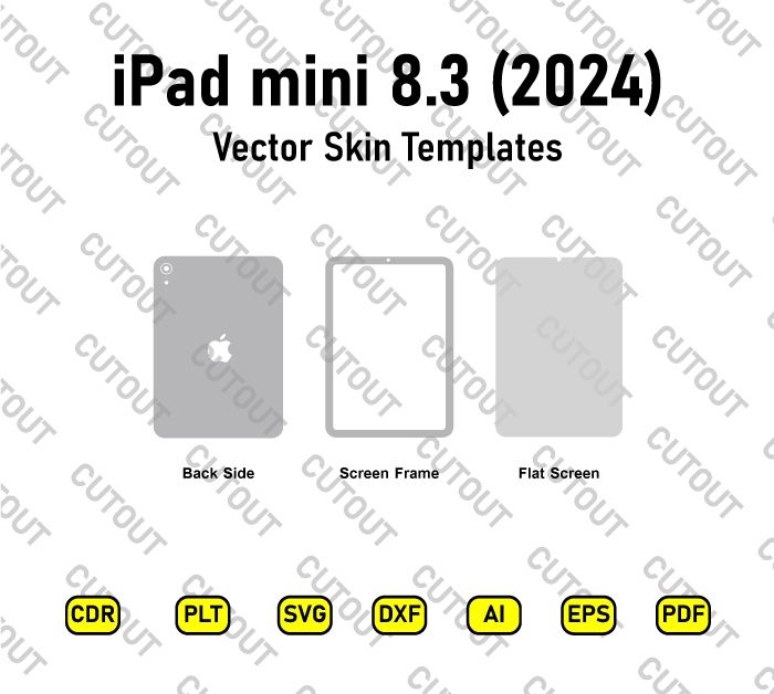 iPad mini 8.3 (2024) Vector Skin Cut Files