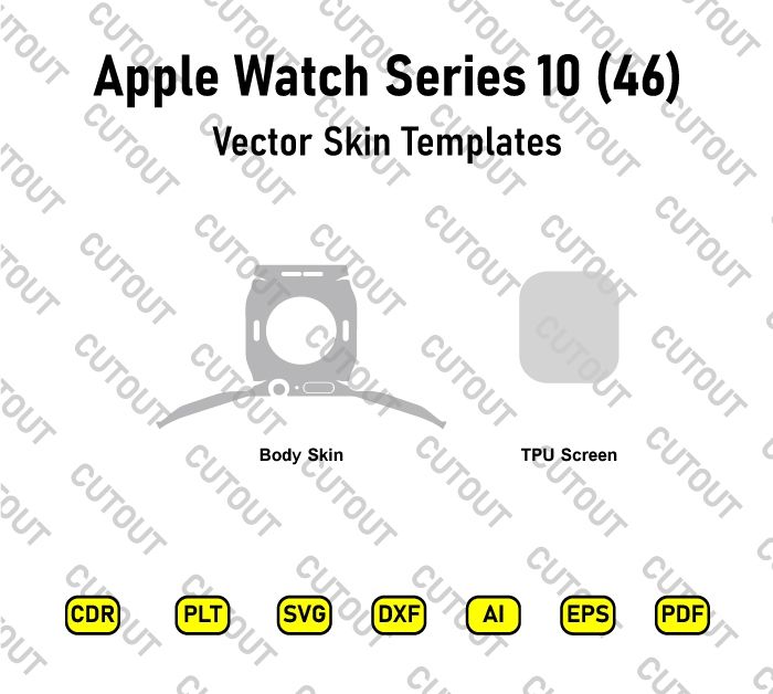 Apple Watch Series 10 46 mm Vector Skin Cut Files
